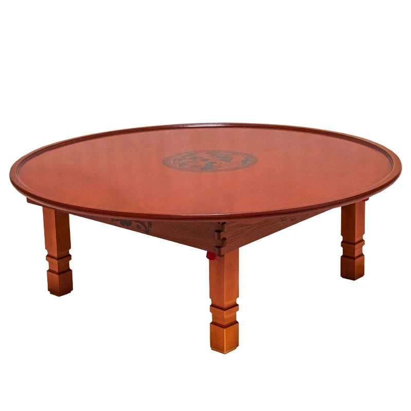 MADAME JS HOME Round Korean Coffee Table - Wooden Earth