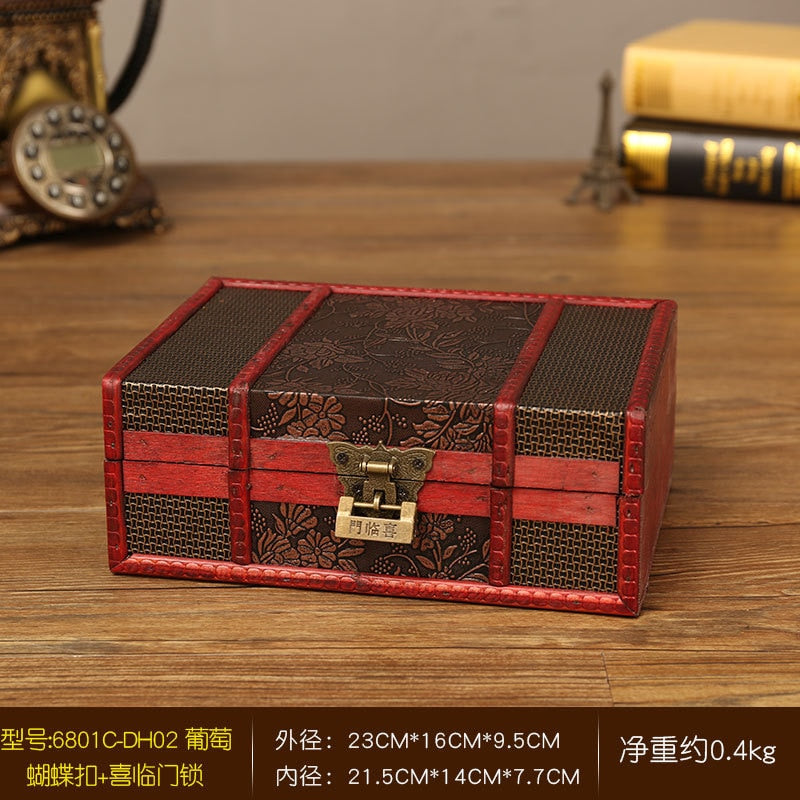 RETRO Chinese Wood Chest Wooden Earth