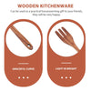 WOODEN Cooking Fork
