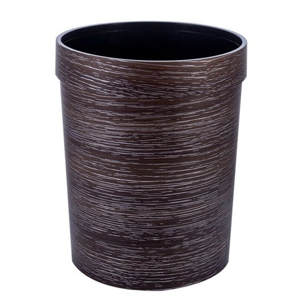Round Wood Garbage Can