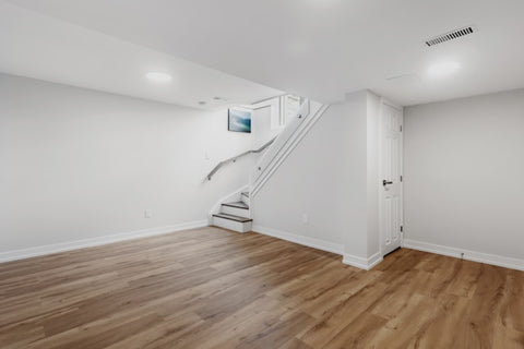 Wooden Accents in Basement Renovation