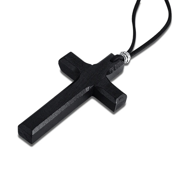 Wood Cross Necklace