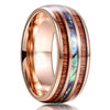 Luxury 8mm Koa Wood Inlay Tungsten Celtic Ring For Men Women Dome Polished Stainless Steel Engagement Ring Men Wedding Jewelry