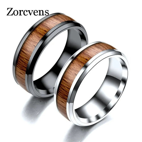 Pure Koa Wood 8mm Ring