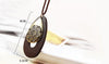 COOSTUFF Vintage Wood Necklace With Metal