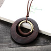 COOSTUFF Wood Ring Necklace
