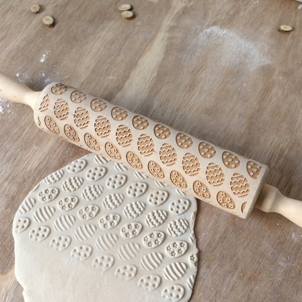 BUY CAKE Patterned Rolling Pin ON SALE NOW! - Wooden Earth