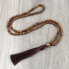 Wooden Rosary Beads Necklace
