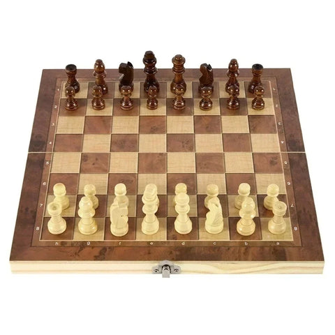 Wooden Chess Board Folds Up