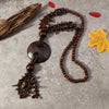 Coconut Wood Flower Necklace