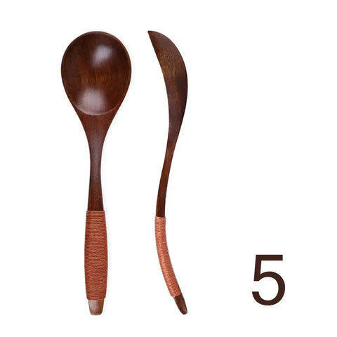 Shiny Walnut Spoon Set