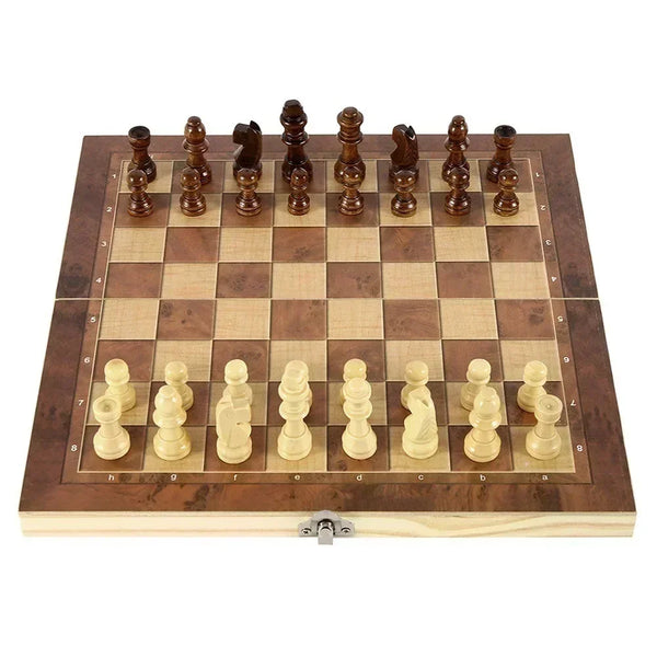 Wooden Chess Board Folds Up