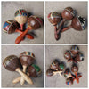 JANET SKIFFER Wood Pattern Painted Maracas