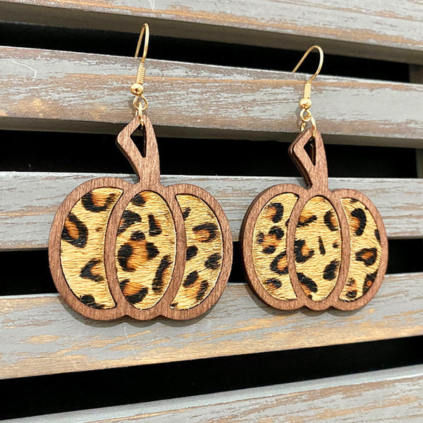 KANDRA CORK Leopard Earrings