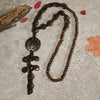 Coconut Wood Flower Necklace