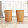 Wood Grain Trash Can