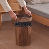 Round Wood Garbage Can