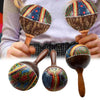 JANET SKIFFER Wood Pattern Painted Maracas