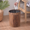 Round Wood Garbage Can
