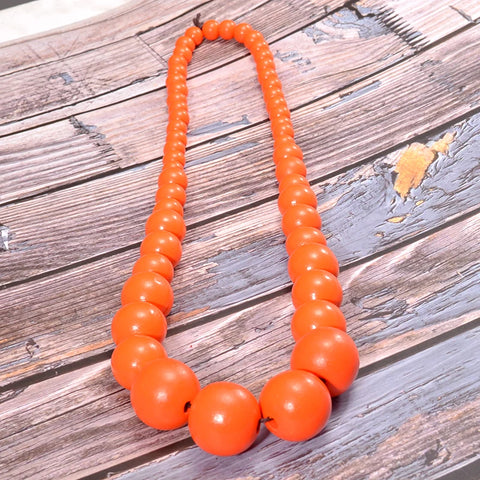 Chunky Beaded Pendant Necklace