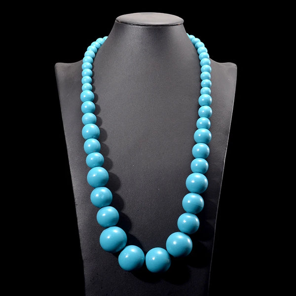 Chunky Beaded Pendant Necklace