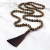 Wooden Rosary Beads Necklace