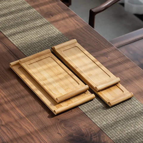 Bamboo Wooden Serving Tray Tea Breakfast Serving Trays Modern