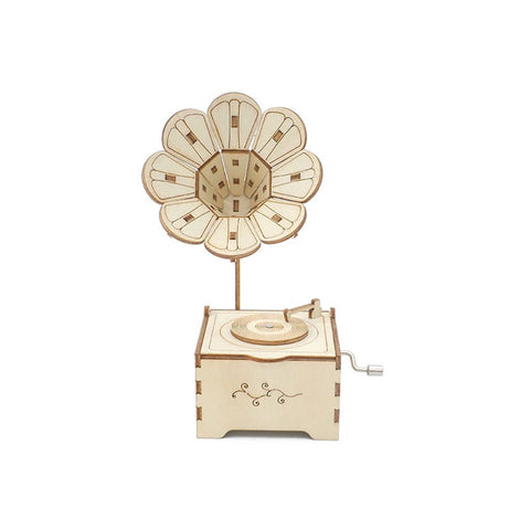 Wooden DIY Gramophone Music Boxes