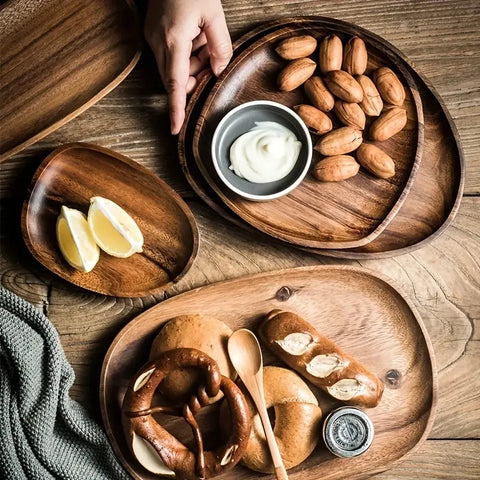 Wooden Dessert Plates