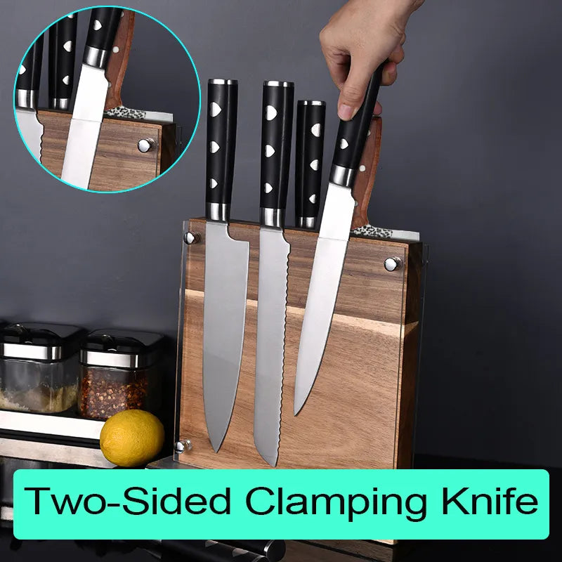 Magnetic Wood Knife Block — ACCESSORIES -- Better Living Through Design