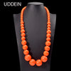 Chunky Beaded Pendant Necklace