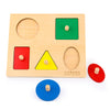 Brain Teaser Wooden 5Pcs Jigsaw Puzzle Board