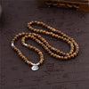 Wooden Rosary Beads Necklace