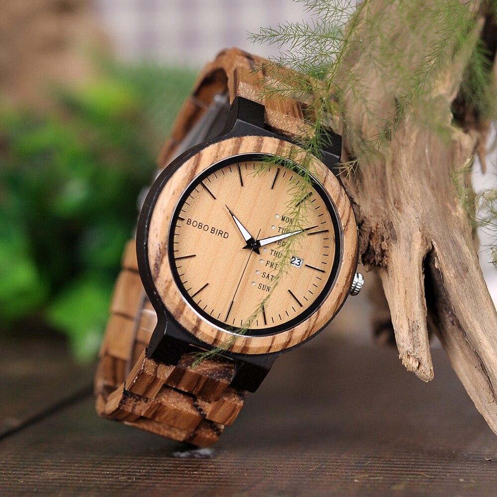 Wooden Wrist Watch Clock Engraved Wood Watch For Men Personalized