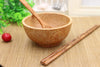 Coconut Wood Bowl Set (Inc Spoon & Chopsticks)