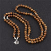 Wooden Rosary Beads Necklace