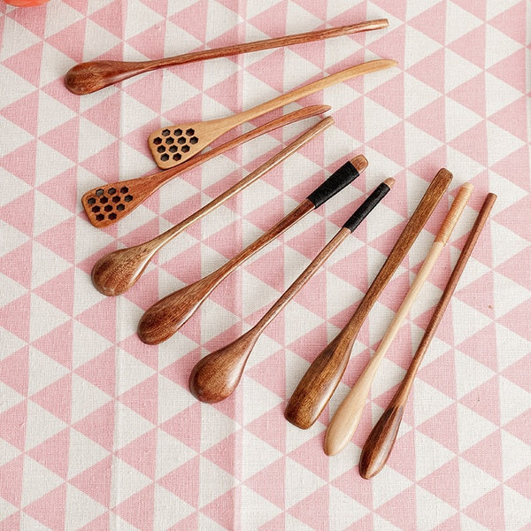 BUY Long Handle Dessert Spoon ON SALE NOW! Wooden Earth