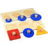 Brain Teaser Wooden 5Pcs Jigsaw Puzzle Board