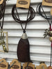Vintage Wood Leather Necklace