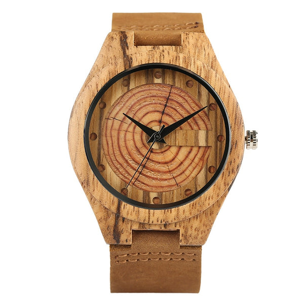 Leather Wood Watch