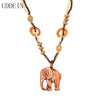 Wood Elephant Necklace