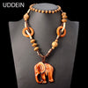 Wood Elephant Necklace