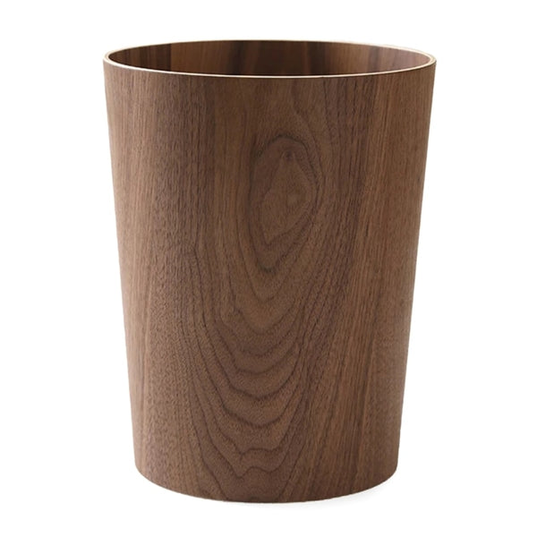 Wood Grain Trash Can