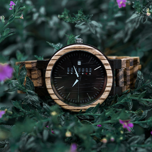 Ebony Wood Unisex Quartz Watch main image 1