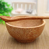 Coconut Wood Bowl Set (Inc Spoon & Chopsticks)