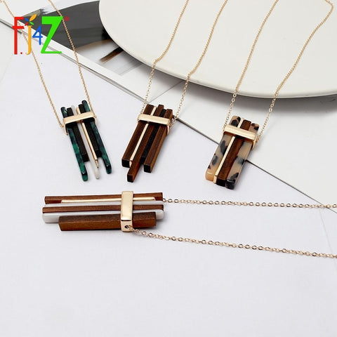 Wood Bar Necklace