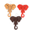 wood Elephant Earrings