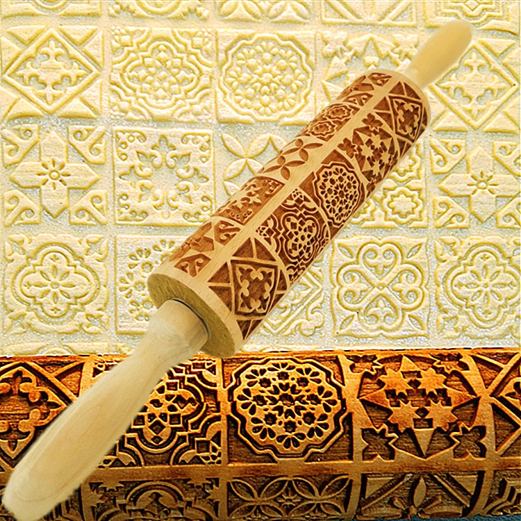 BUY Embossed Rolling Pin ON SALE NOW! - Wooden Earth