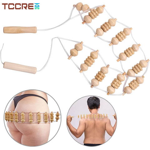 Topboutique Wood Massage Tools Handheld Wooden Body Massager,Wood Tool for  Muscle Release Small ， (Small)