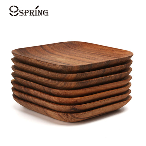 SPRING Square Wooden Plate